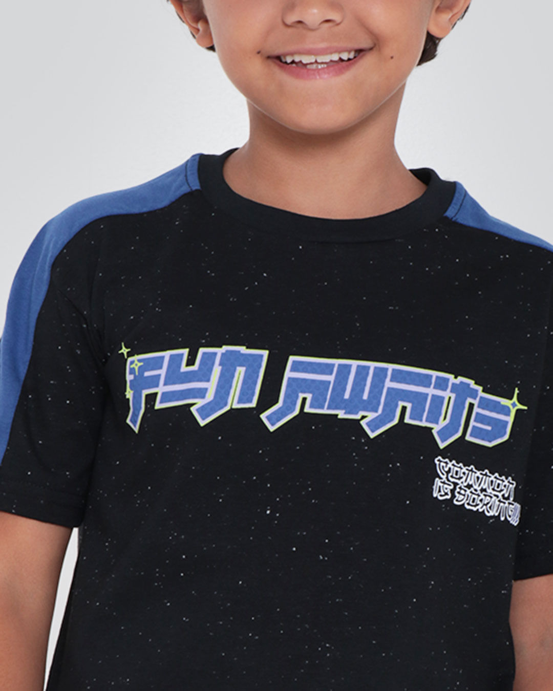 Camiseta-Infantil-Estampa-Japonesa-Botone-Preto
