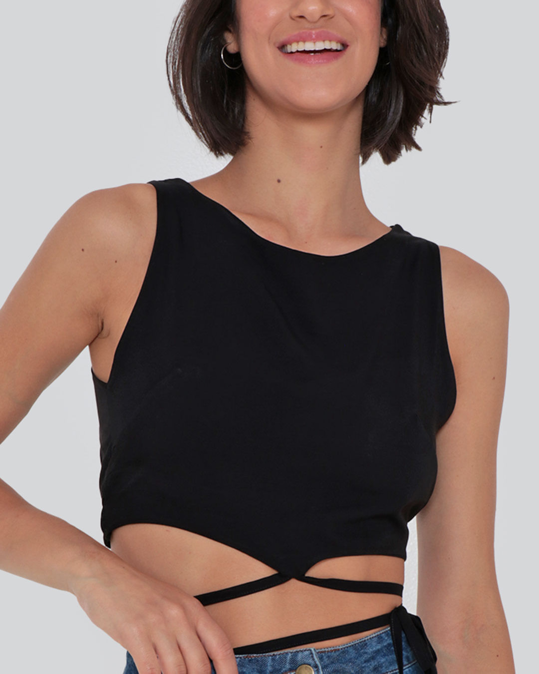 Regata-Feminina-Viscose-Cropped-Tiras-Preta