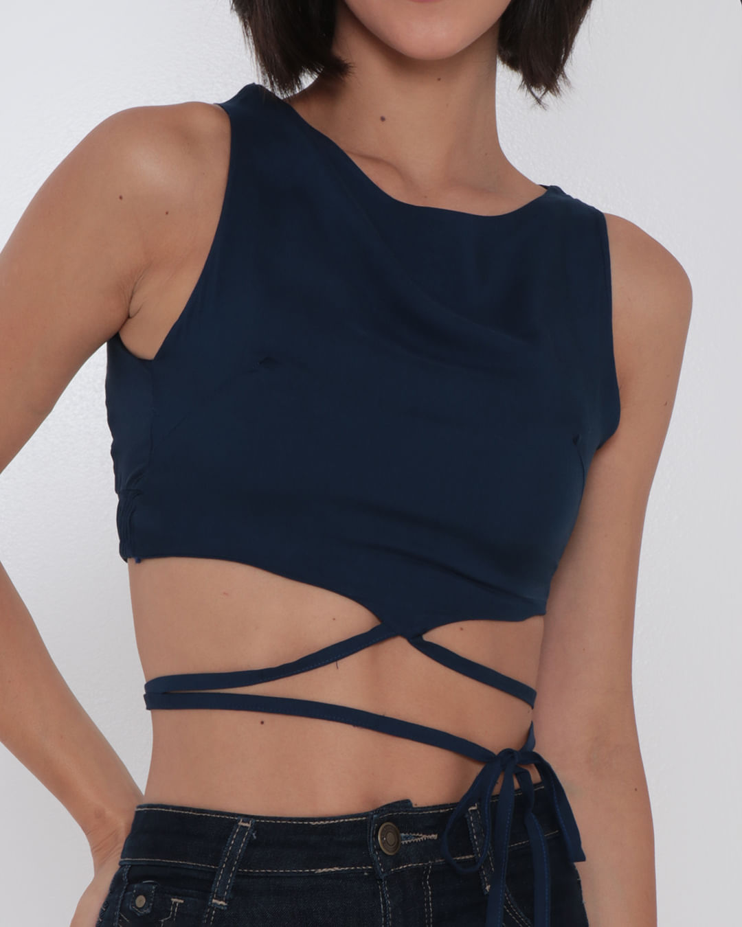 Regata-Feminina-Viscose-Cropped-Tiras-Azul-Marinho