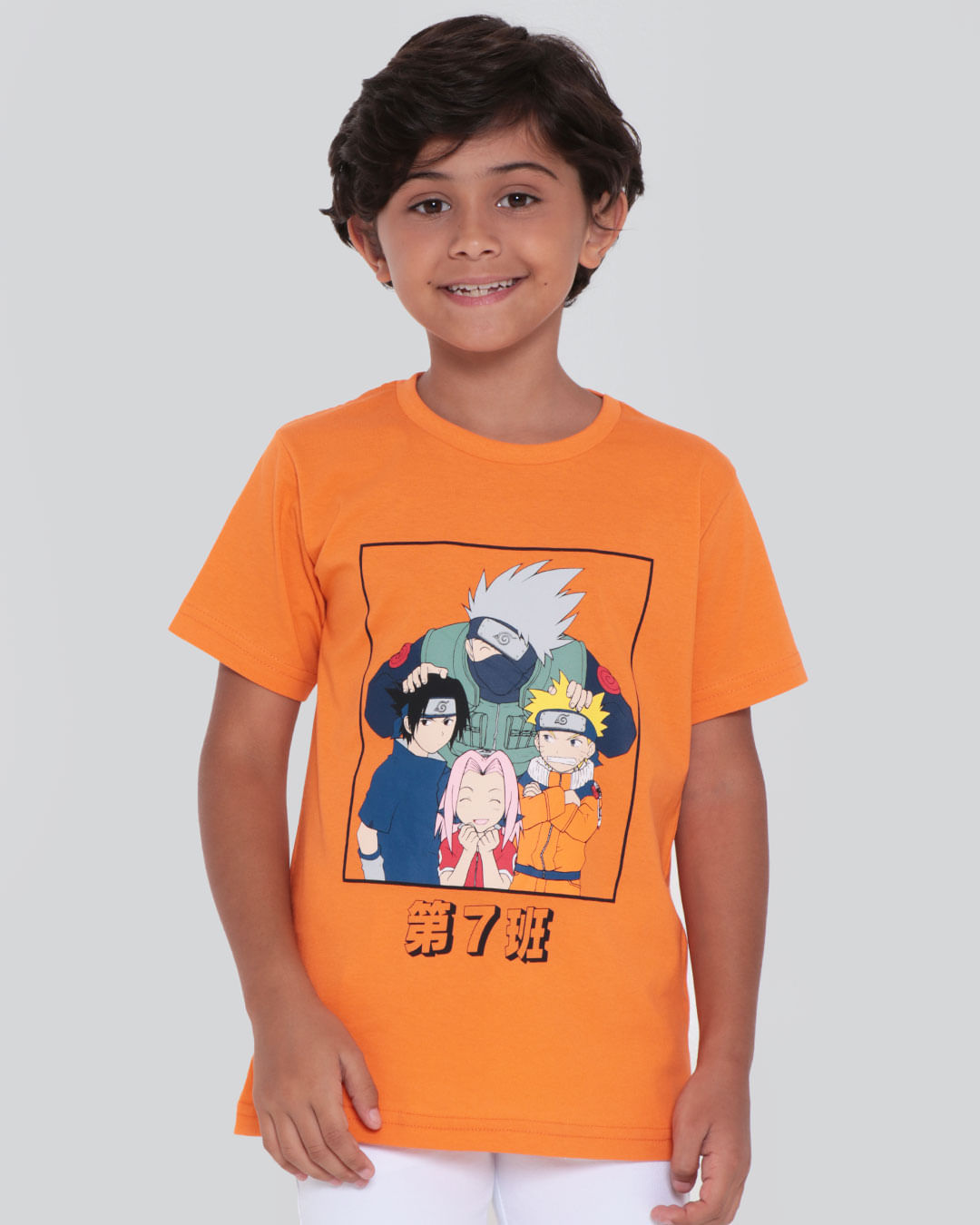 Camiseta Infantil Naruto Laranja