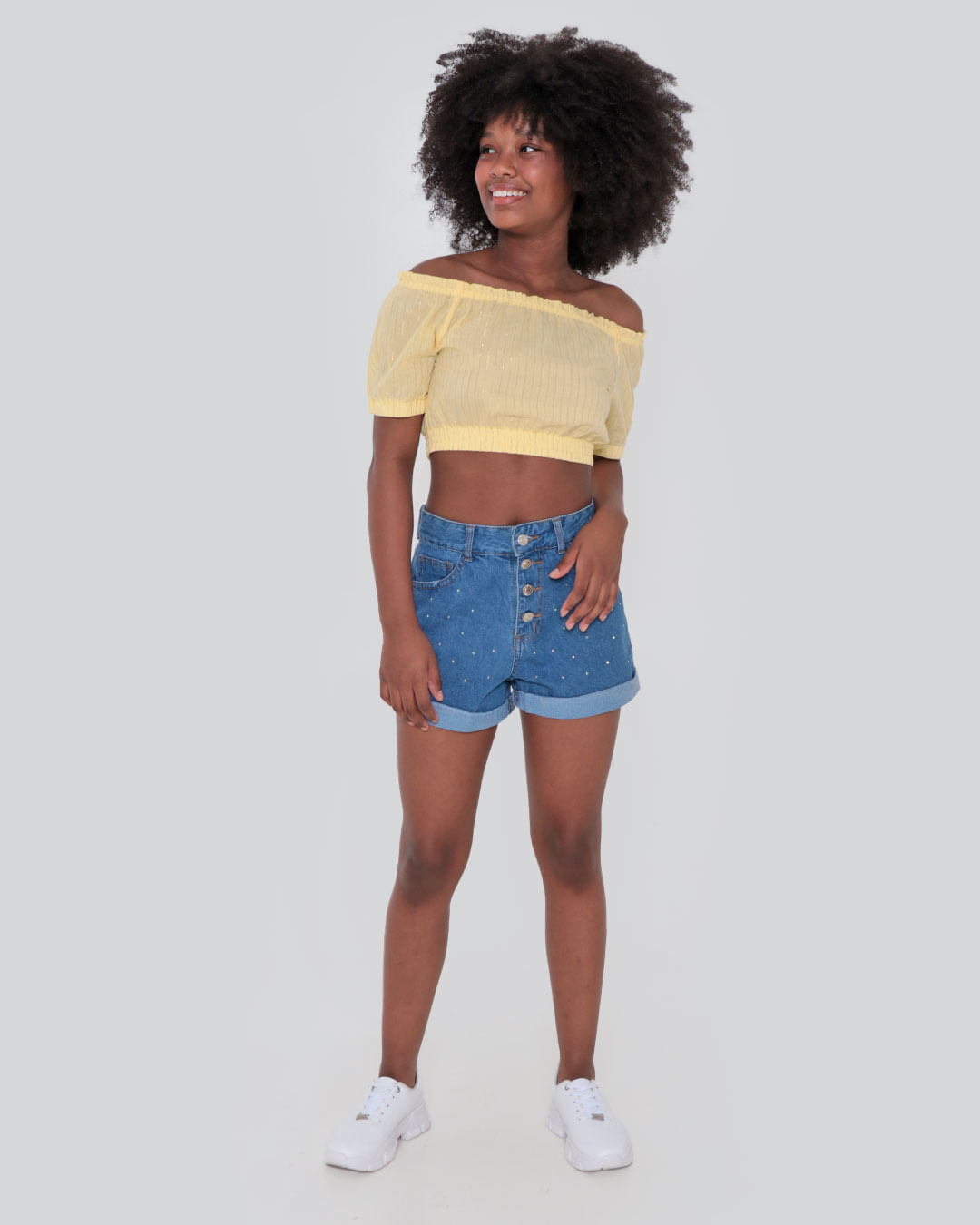 Blusa-Cropped-Juvenil-Ciganinha-Listrada-Amarela