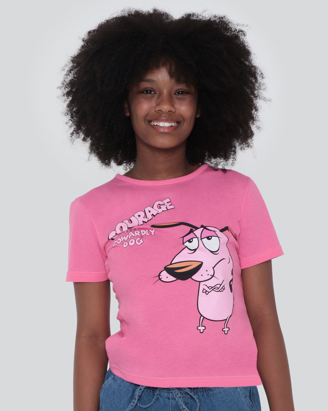 Camiseta-Juvenil-Estampa-Coragem-Cartoon-Network-Rosa