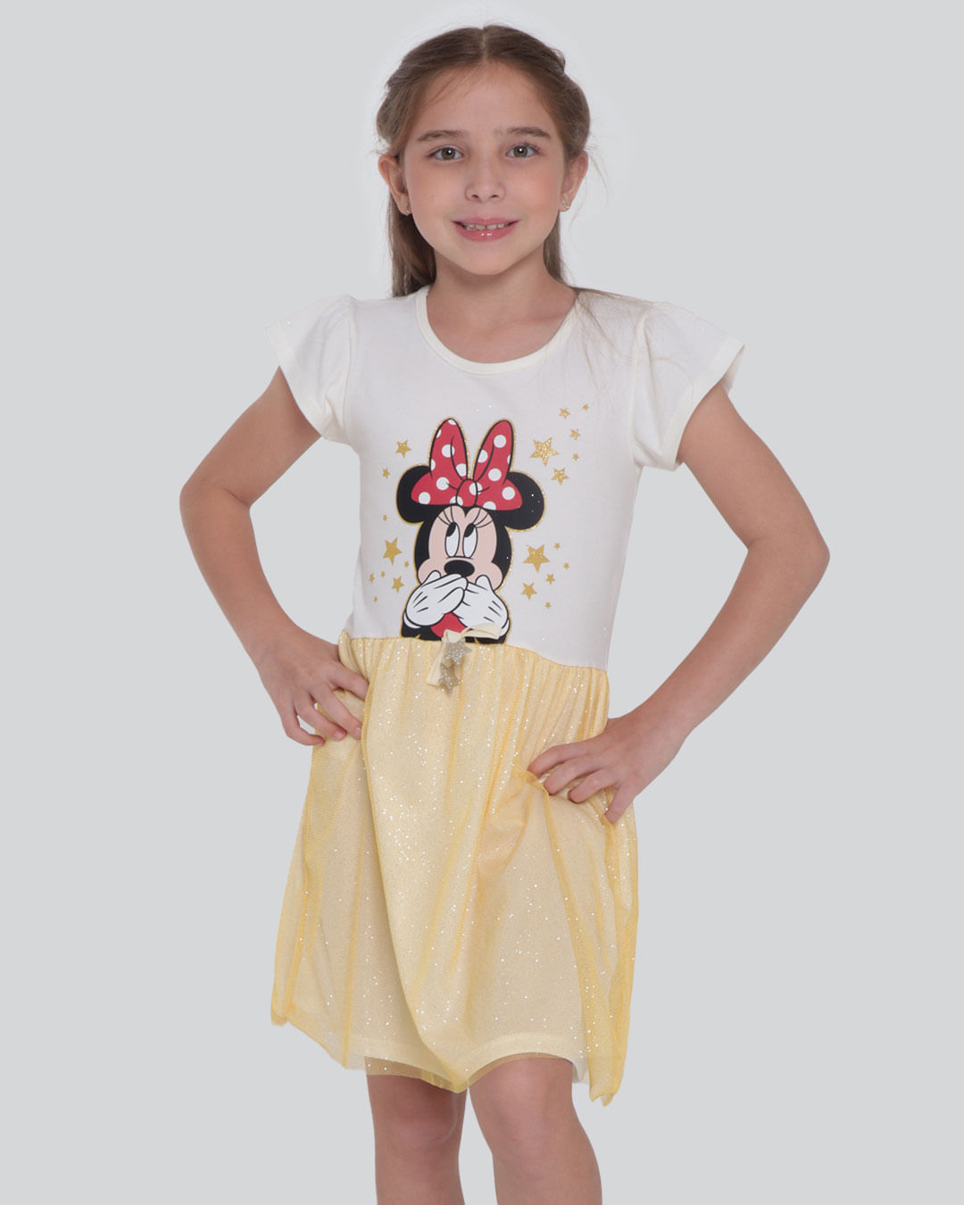 Vestido-Infantil-Tule-Glitter-Estampa-Minnie-Disney-Off-White