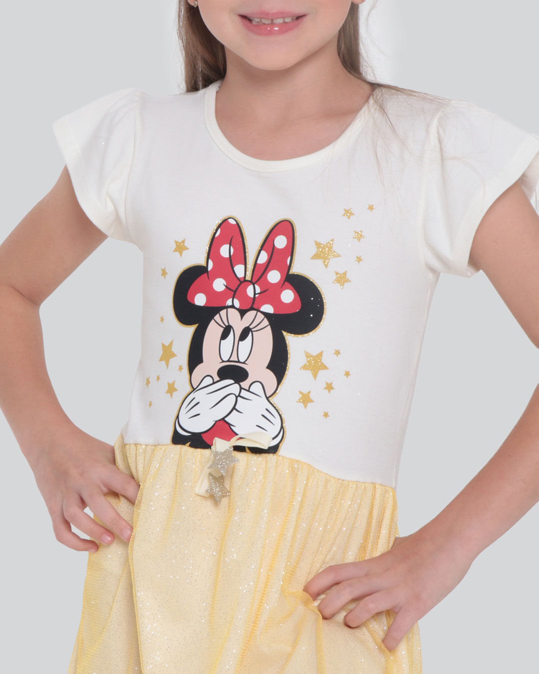 Vestido-Infantil-Tule-Glitter-Estampa-Minnie-Disney-Off-White