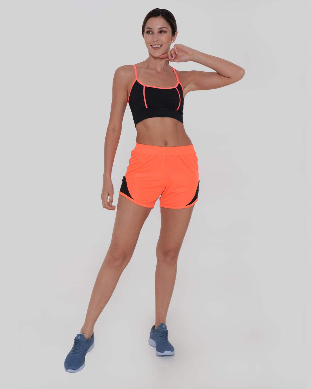 Short-Feminino-Fitness-Laranja-Neon