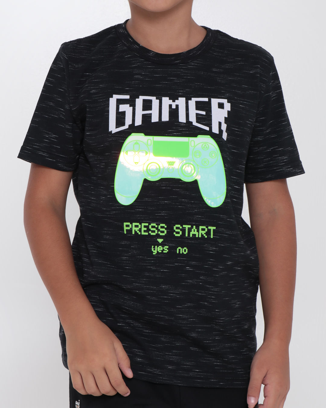 Camiseta-Infantil-Flame-Gamer-Holografica-Preta