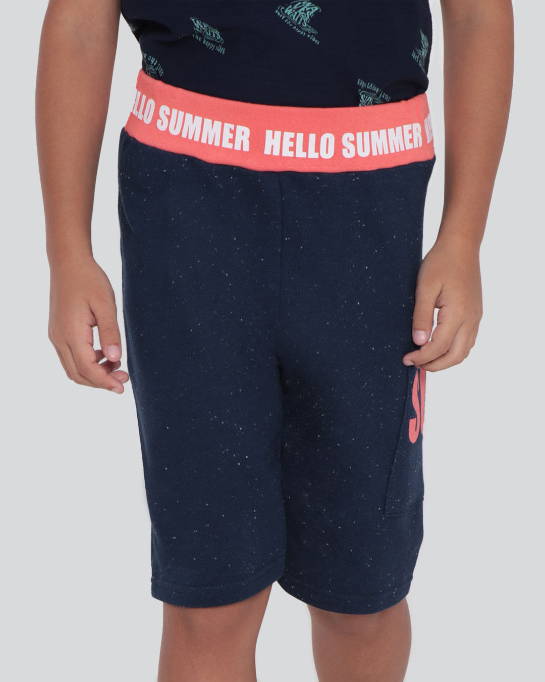 Bermuda-Moletinho-Infantil-Bolso-Hello-Summer-Marinho