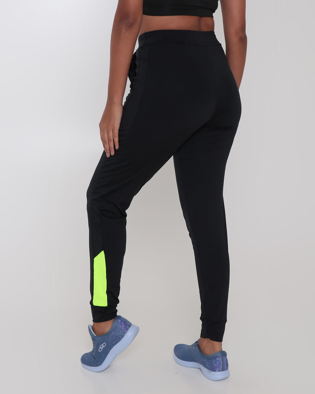 Calca-Feminina-Fitness-Fitter-Jogger-Recorte-Neon-Preta