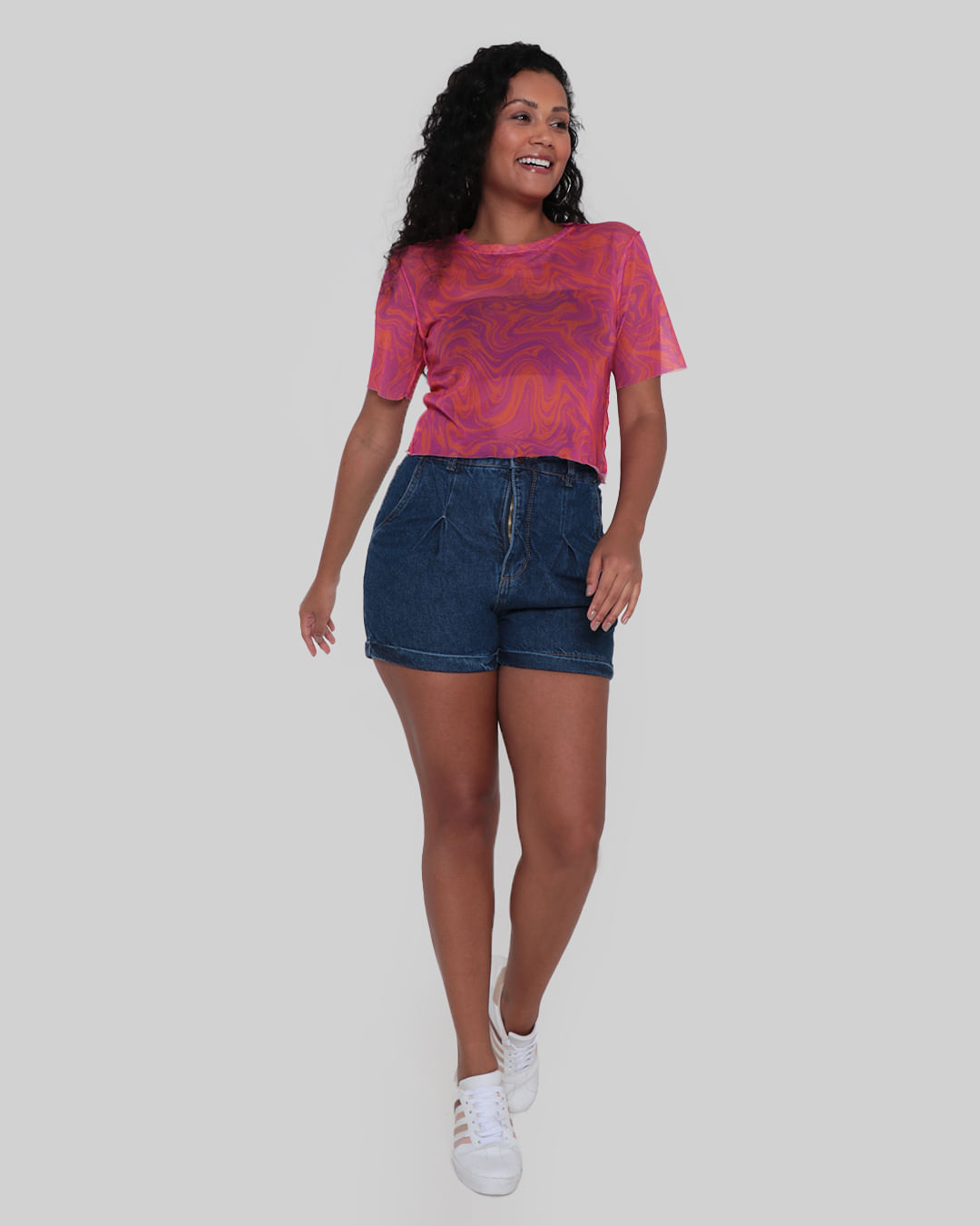 Blusa-Cropped-Feminina-Estampa-Psicodelica-Tule-Rosa