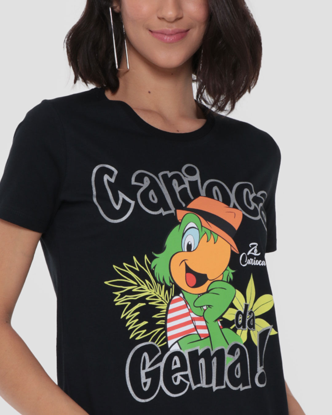 Camiseta-Feminina-Ze-Carioca-Disney-Preta