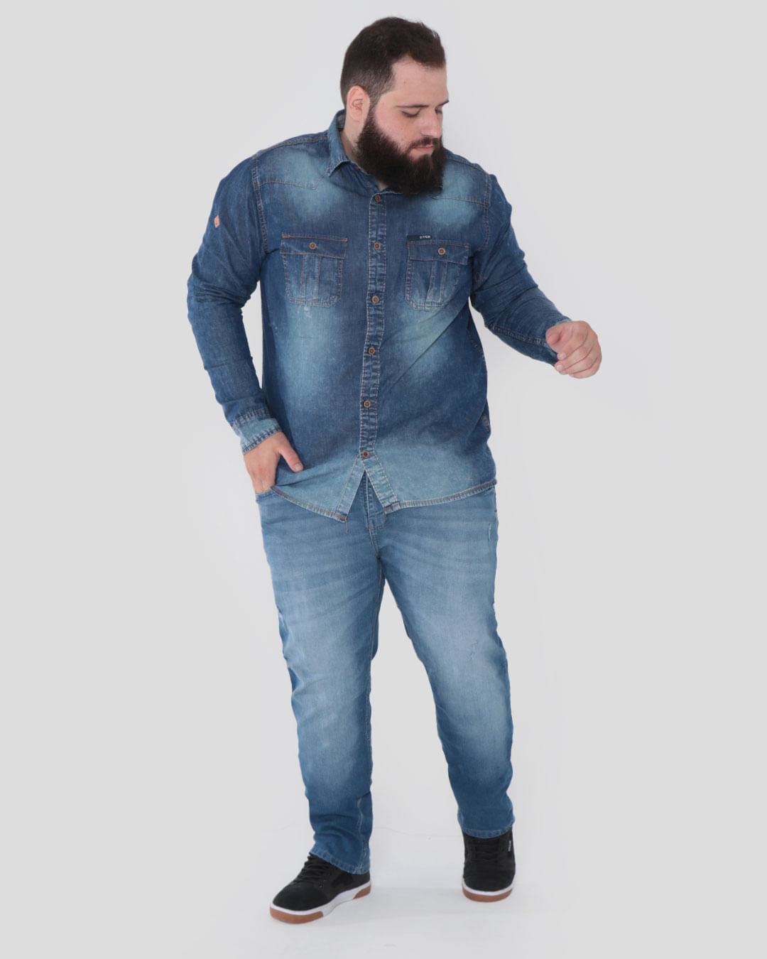 Calca-Jeans-Plus-Size-Masculina-Reta-Gangster-Azul-Medio
