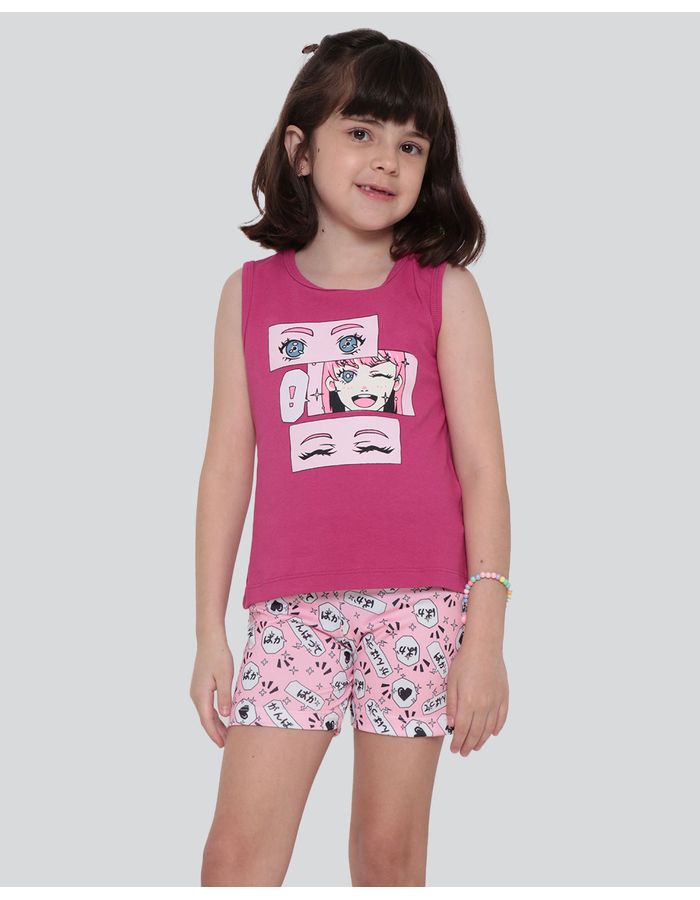 Conjunto-Infantil-Regata-Estampa-Anime-Rosa