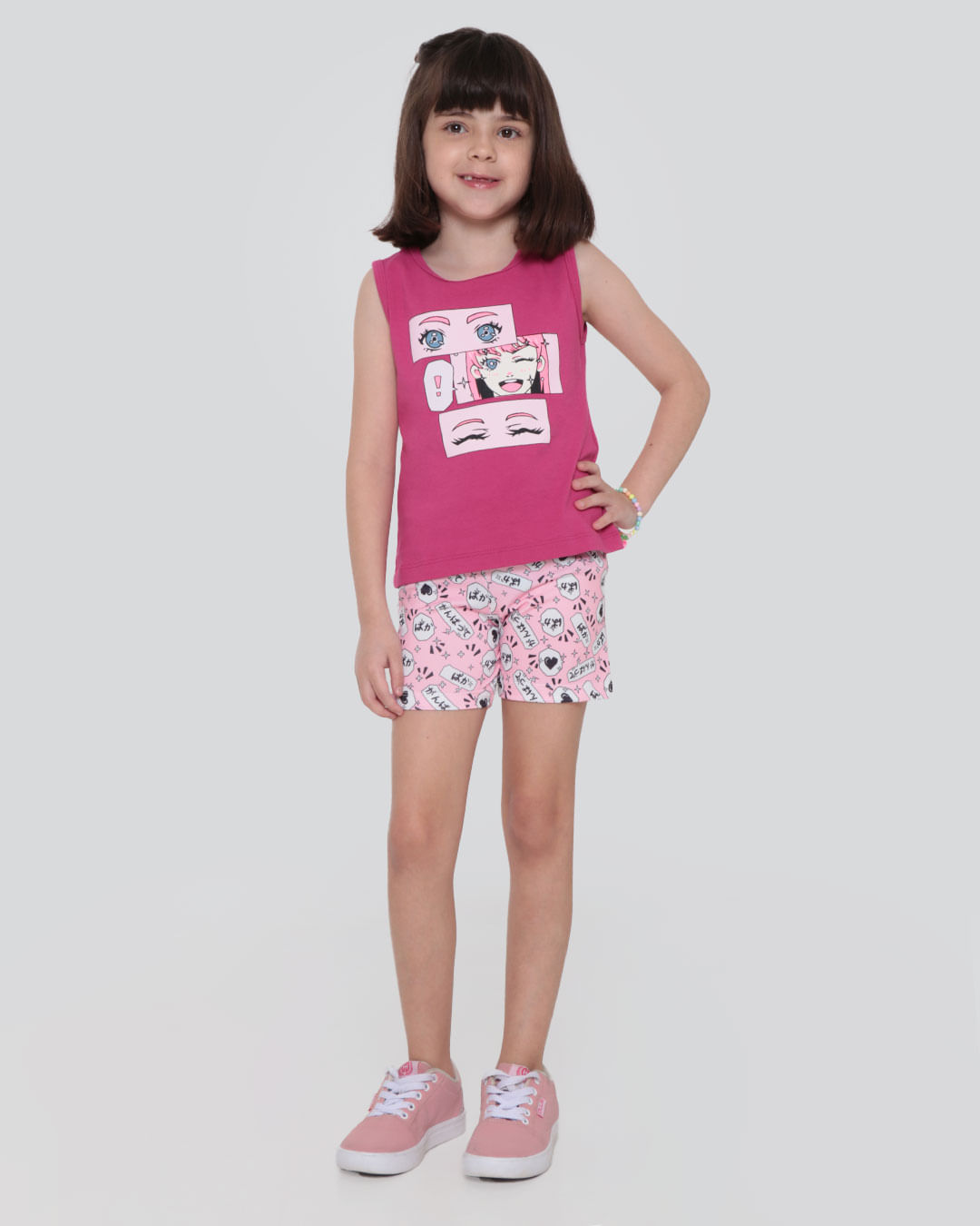 Conjunto-Infantil-Regata-Estampa-Anime-Rosa