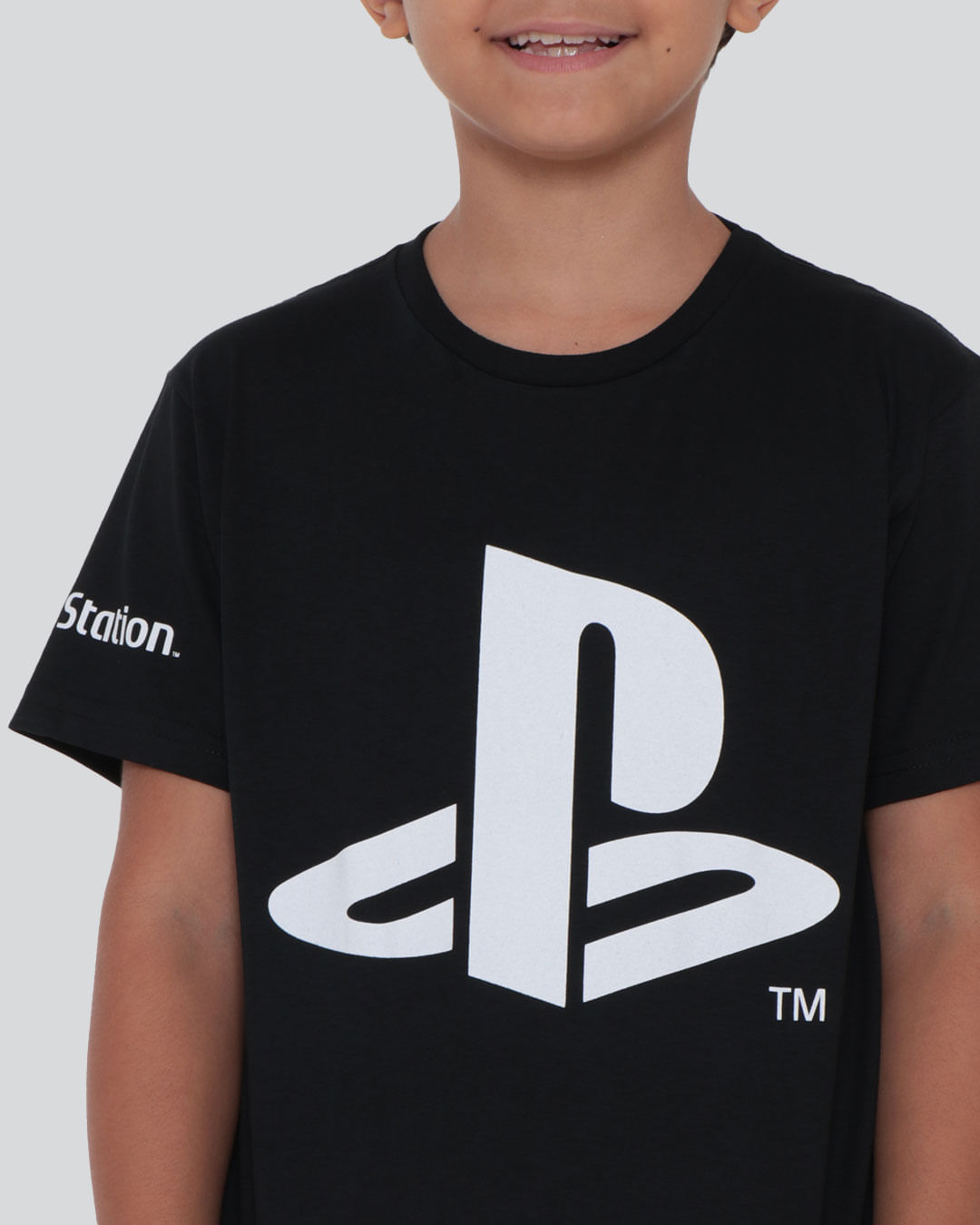 Camiseta-Infantil-Playstation-Preta