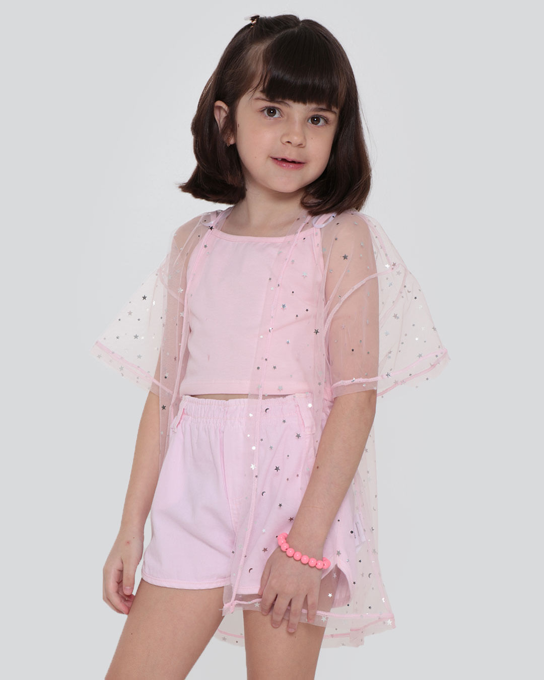 Kimono-Infantil-Tule-Estrelinhas-Rosa
