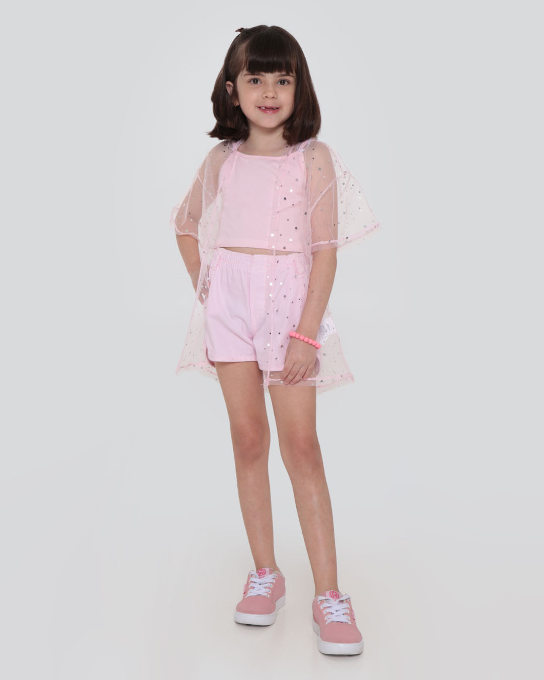 Kimono-Infantil-Tule-Estrelinhas-Rosa