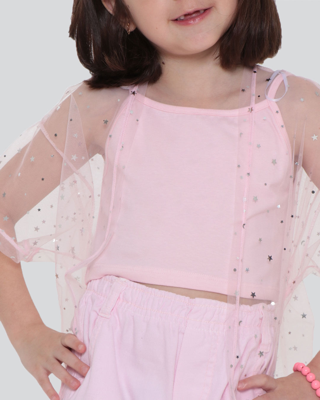 Kimono-Infantil-Tule-Estrelinhas-Rosa