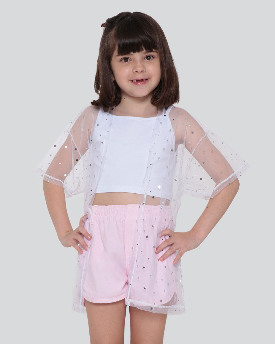 Kimono-Infantil-Tule-Estrelinhas-Branco