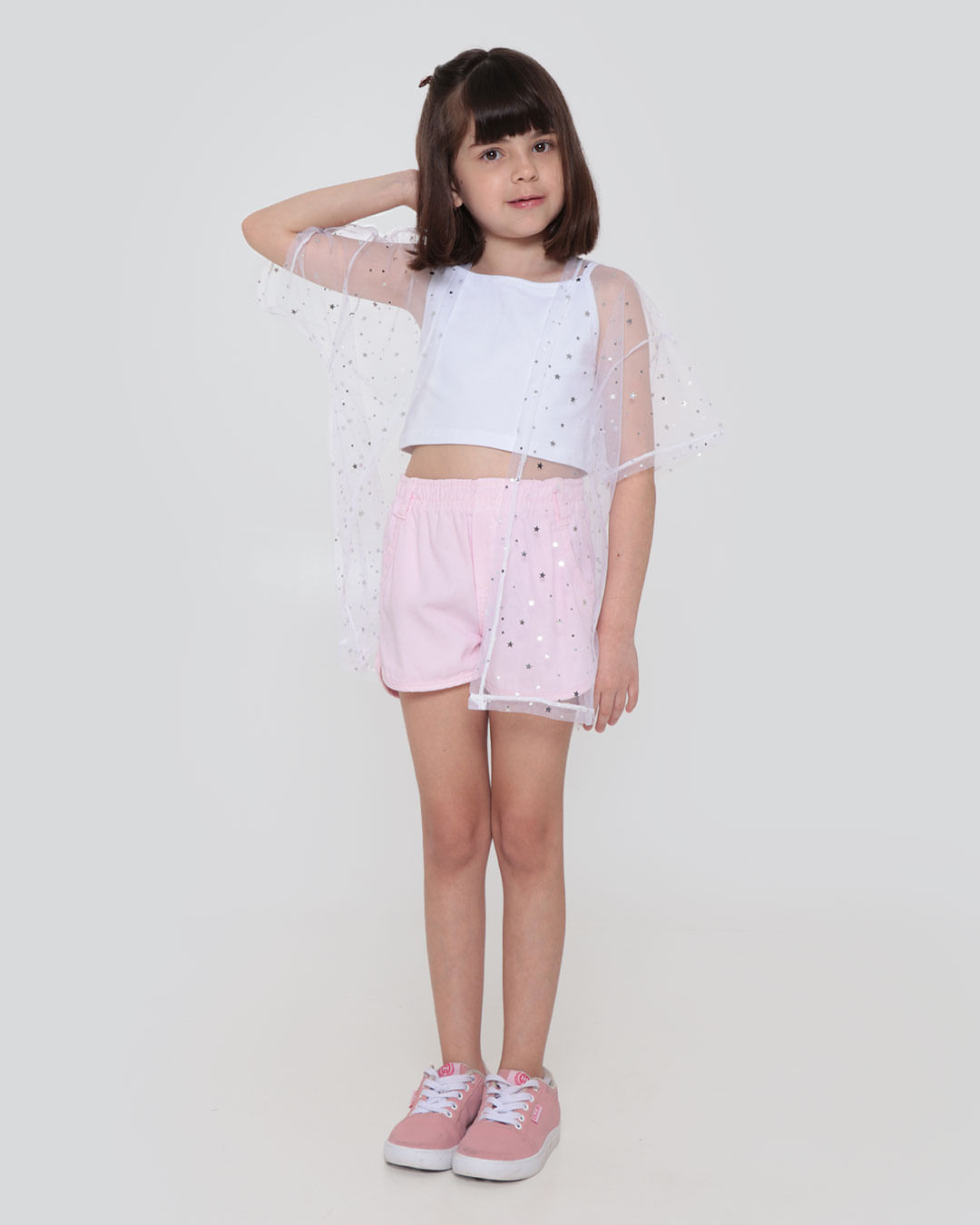 Kimono-Infantil-Tule-Estrelinhas-Branco