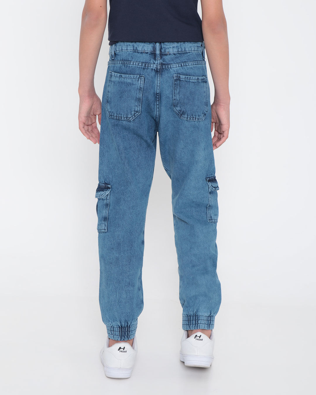 Calca-Jeans-Juvenil-Jogger-Cargo-Azul-Medio