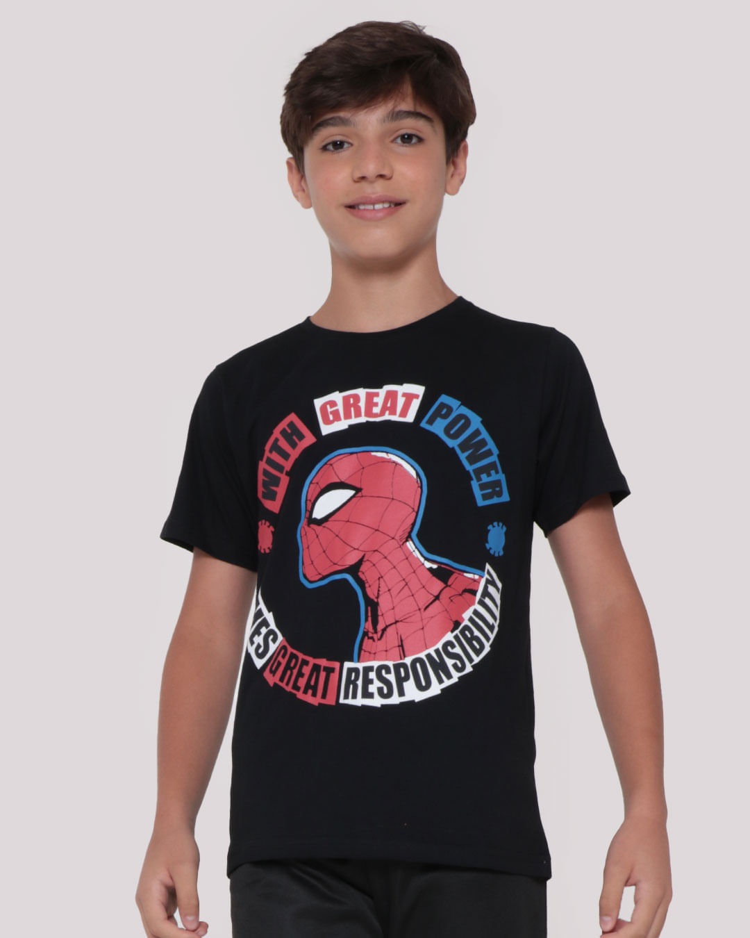 Camiseta-Juvenil-Estampa-Homem-Aranha-Marvel-Preta