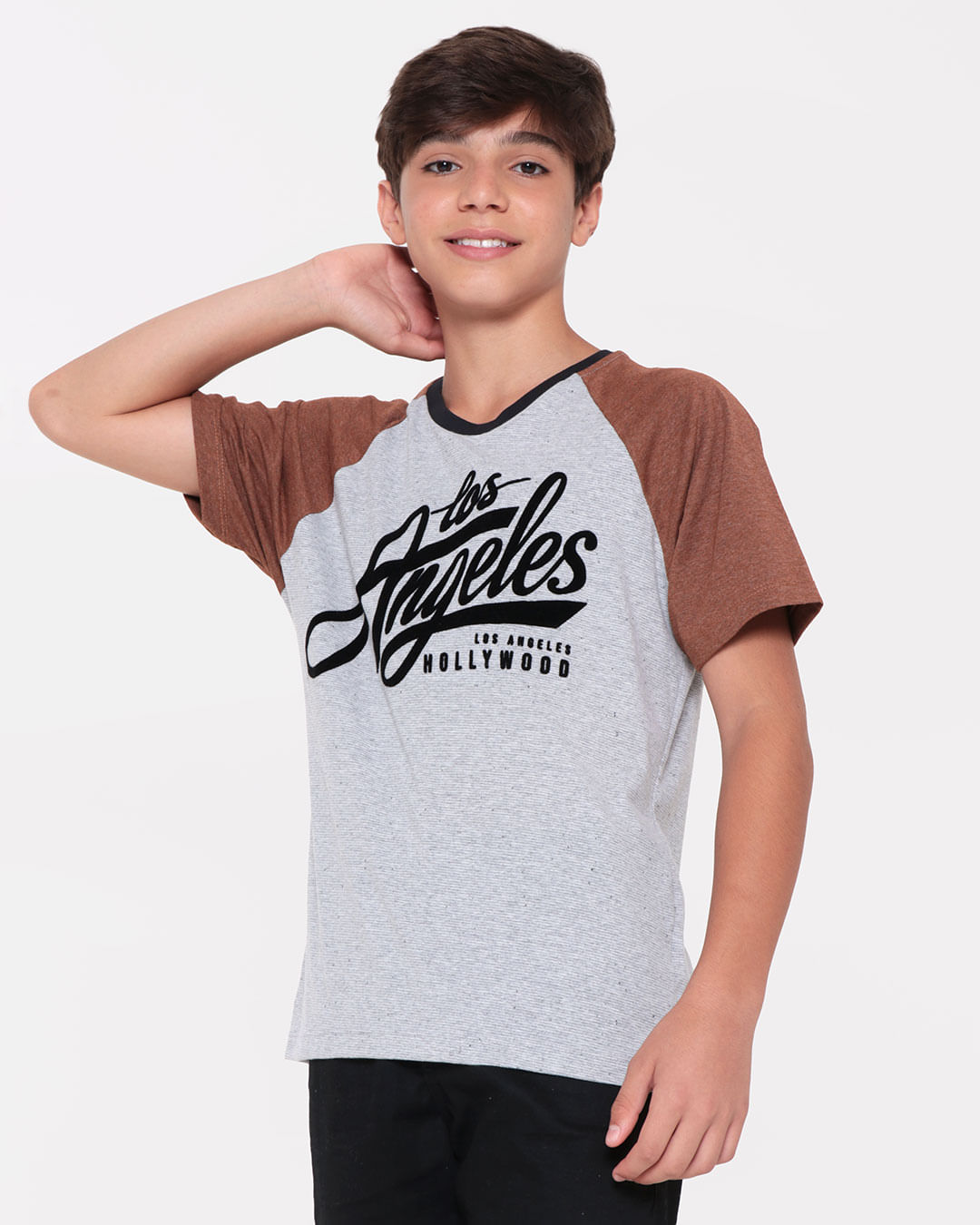 Camiseta-Juvenil-Los-Angeles-Listrada-Cinza