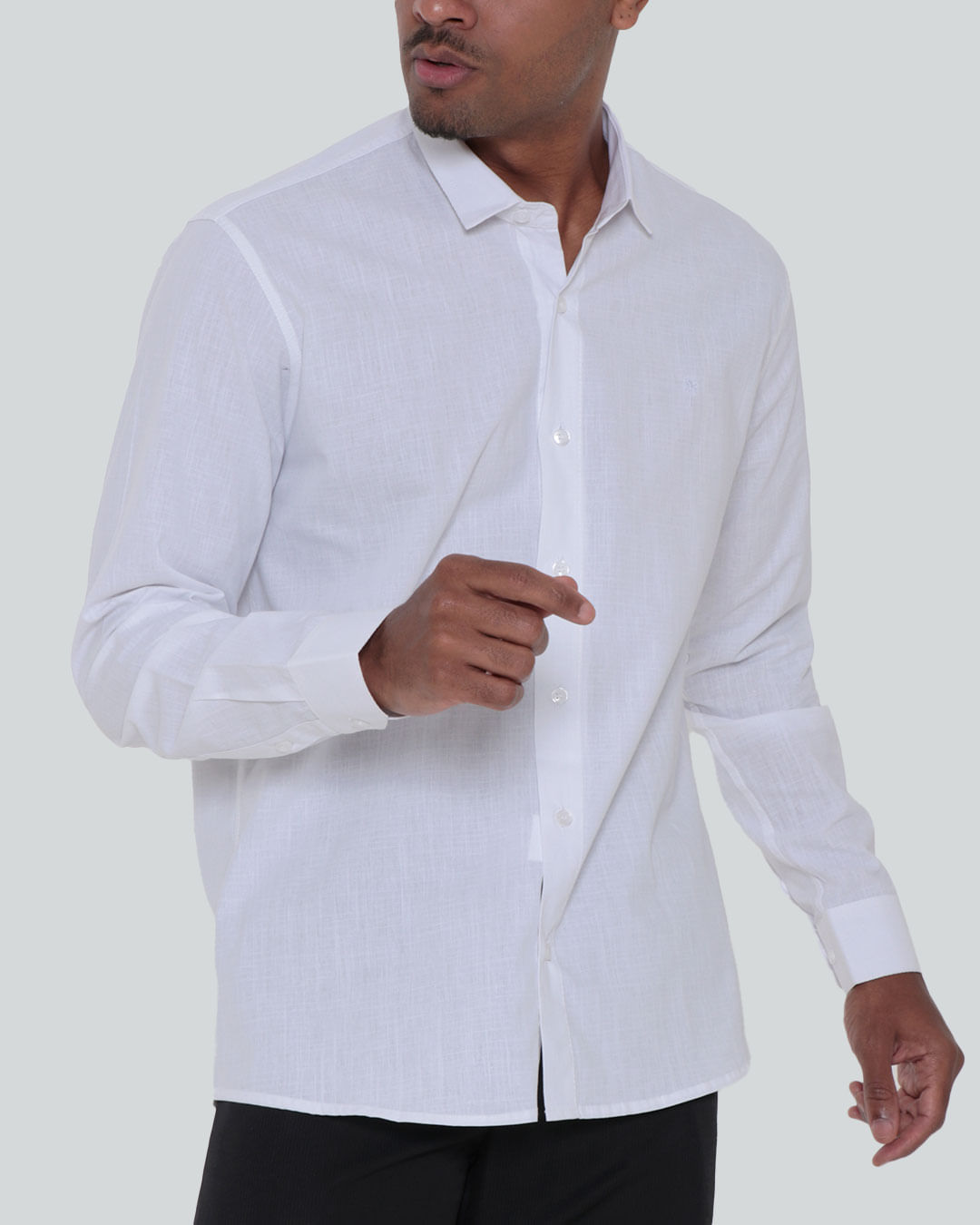 Camisa-Masculina-Manga-Longa-Branca