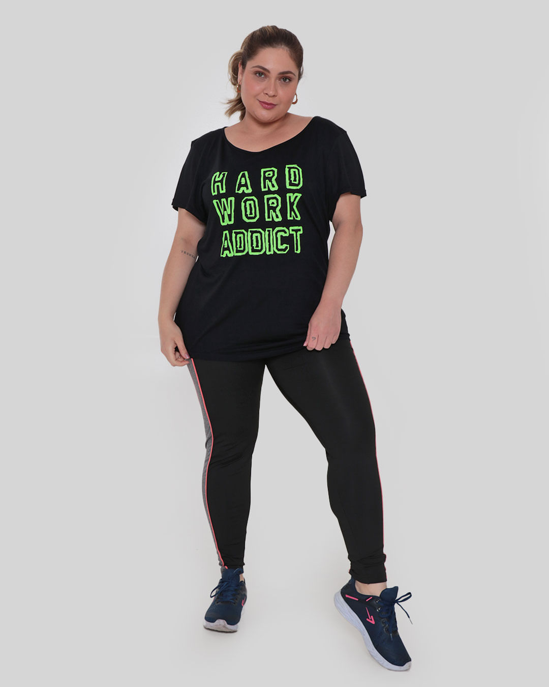 Blusa-Feminina-Plus-Size-Fitness-Fitter-Neon-Preta