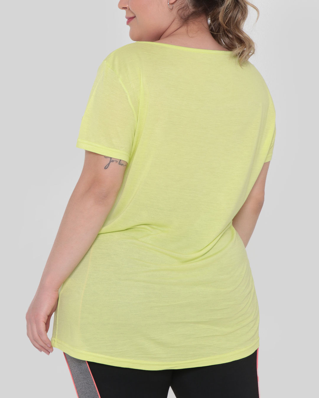 Blusa-Feminina-Plus-Size-Fitness-Fitter-Neon-Verde