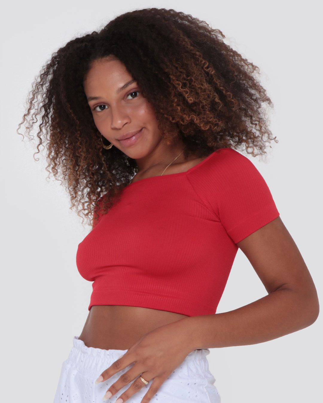 Blusa-Feminina-Cropped-Canelada-Vermelha