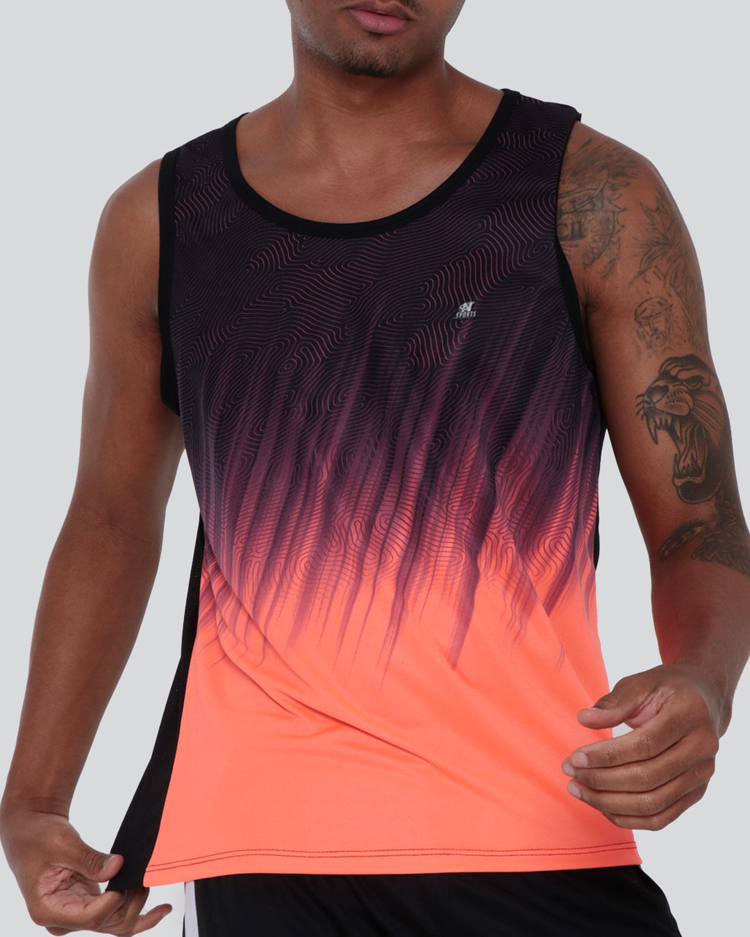 Regata-Masculina-Fitness-Neon-Laranja