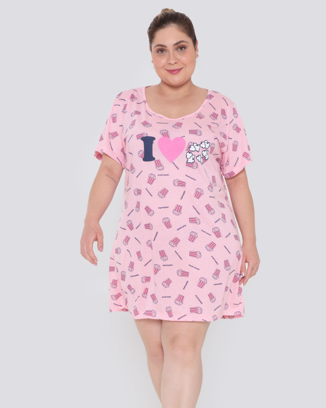 Camisola-Feminina-Plus-Size-Pipoca-Rosa