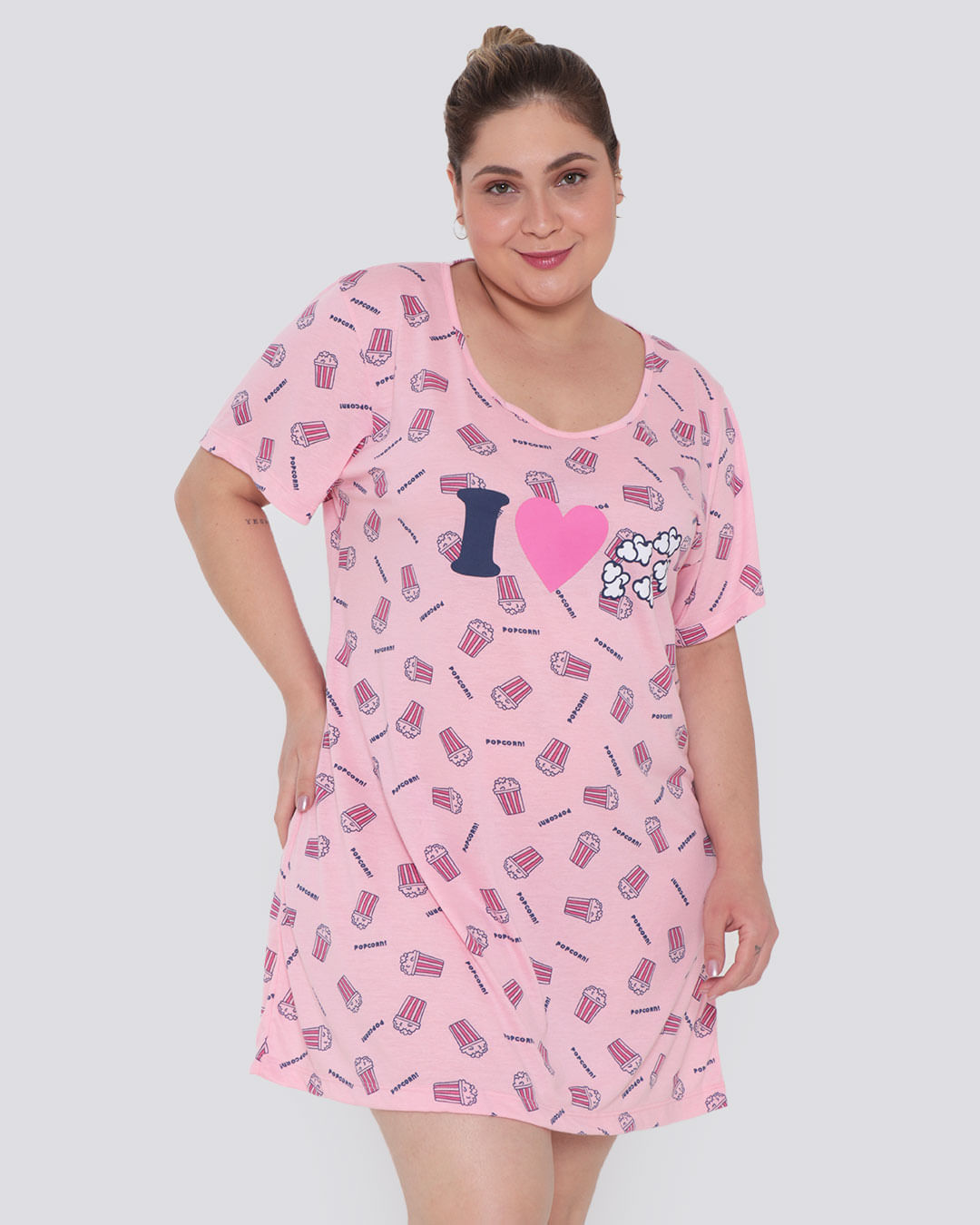 Camisola-Feminina-Plus-Size-Pipoca-Rosa