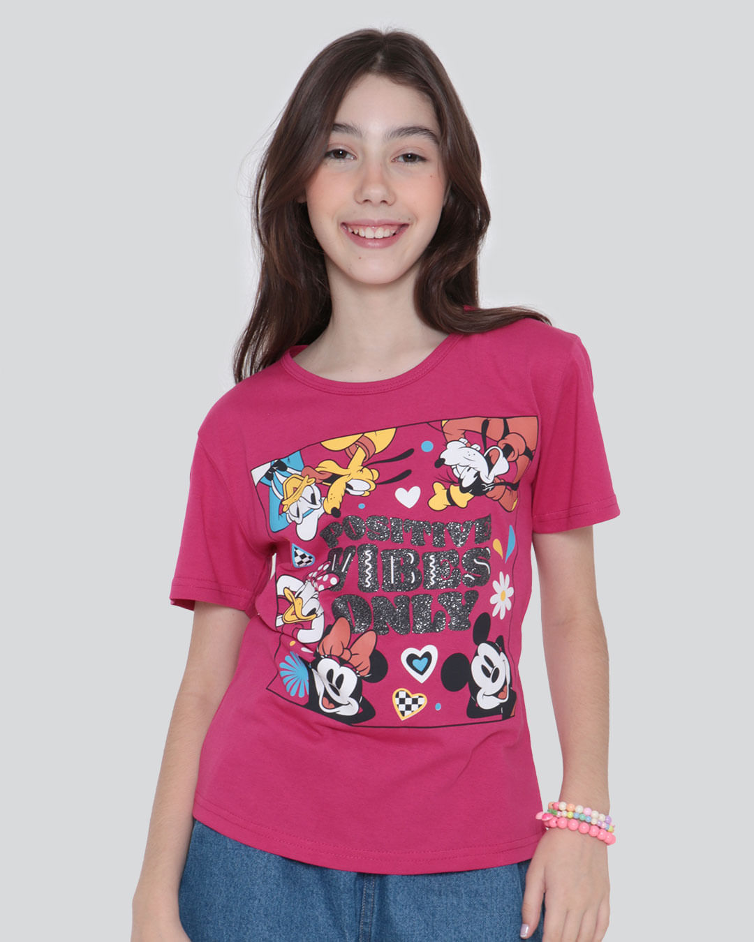 Camiseta-Juvenil-Estampa-Disney-Rosa