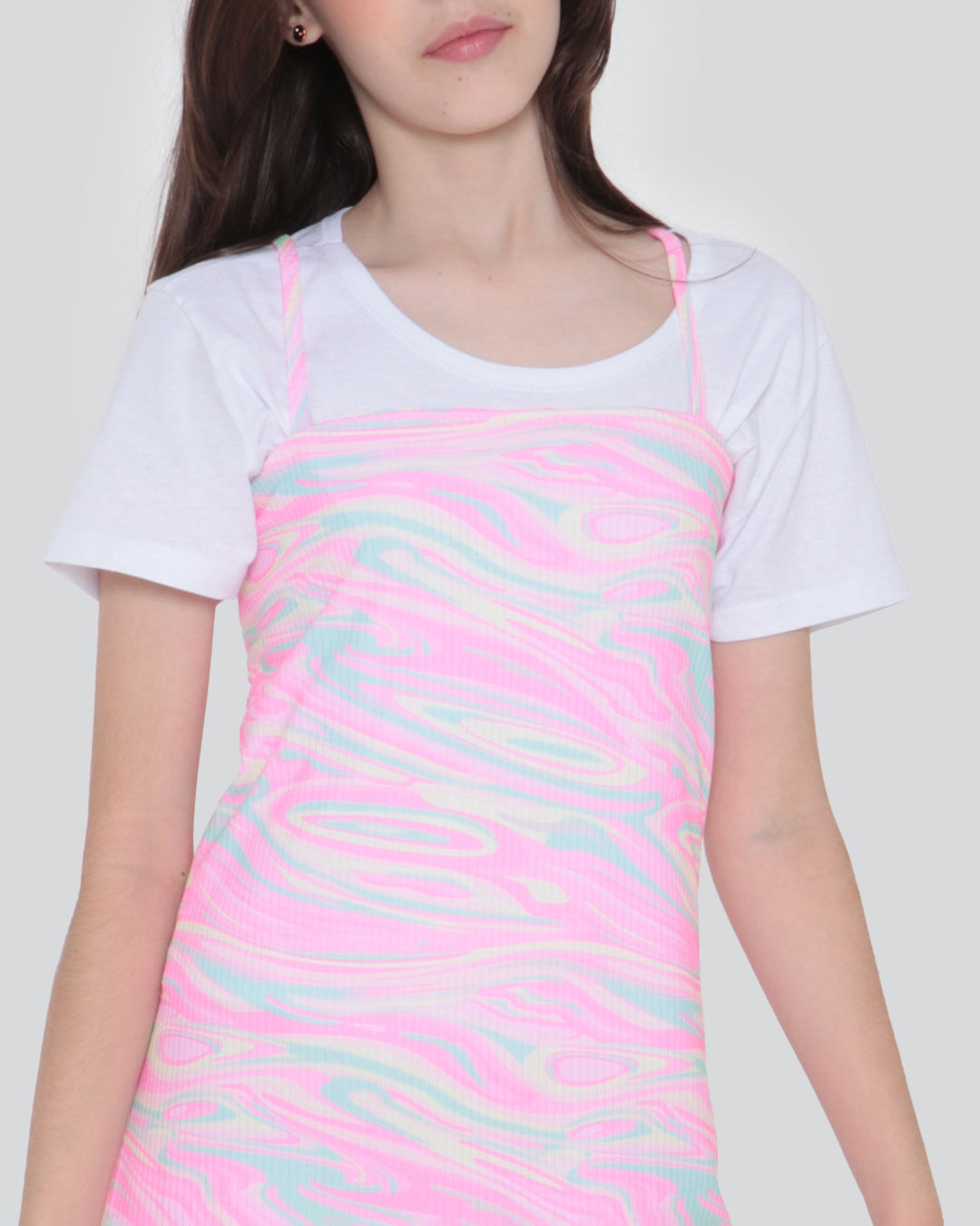 Vestido-Juvenil-Canelado-Estampado-Rosa