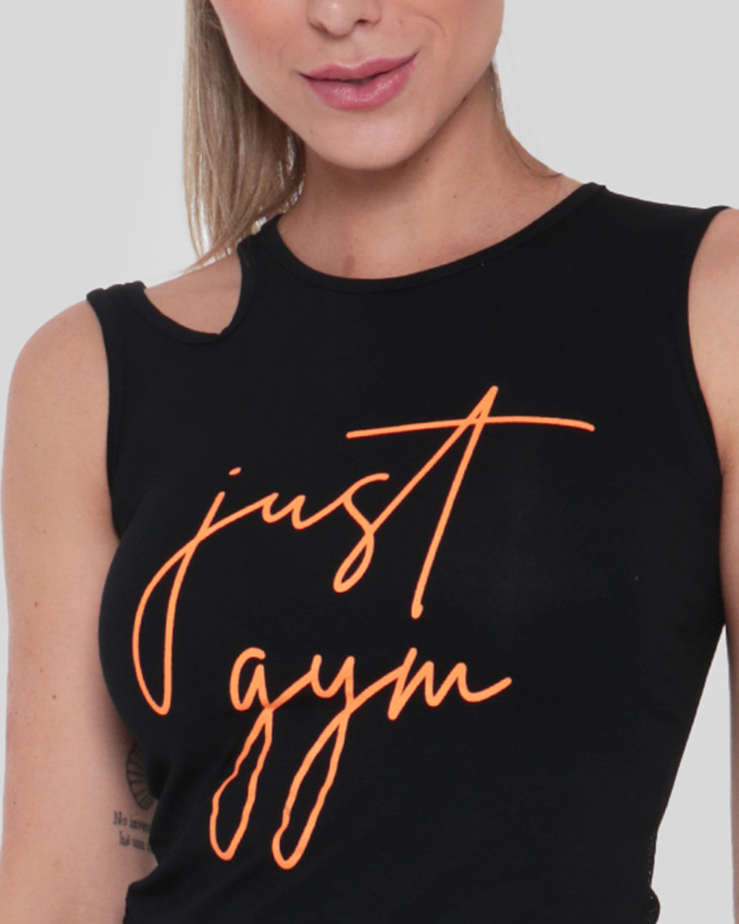 Regata-Feminina-Fitness-Just-Gym-Neon-Preta