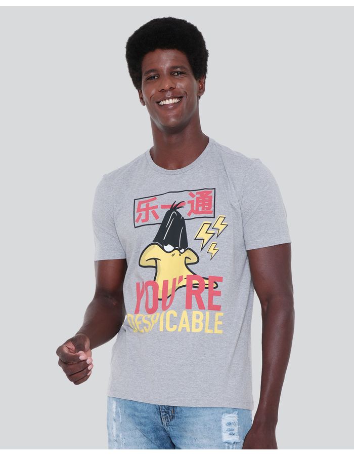 Camiseta-Masculina-Patolino-Looney-Tunes-Cinza