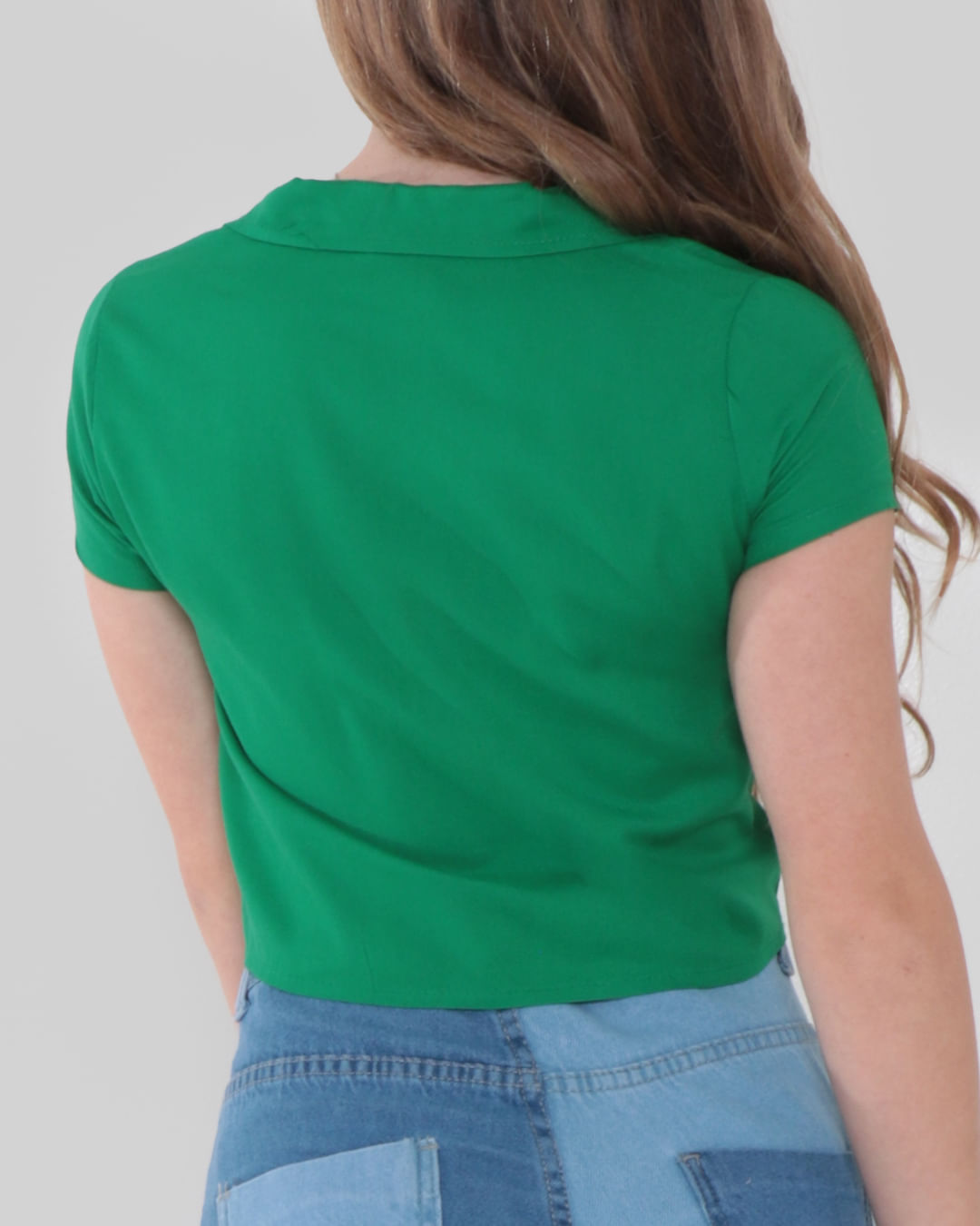 Camisa-Juvenil-Cropped-Nozinho-Viscose-Verde