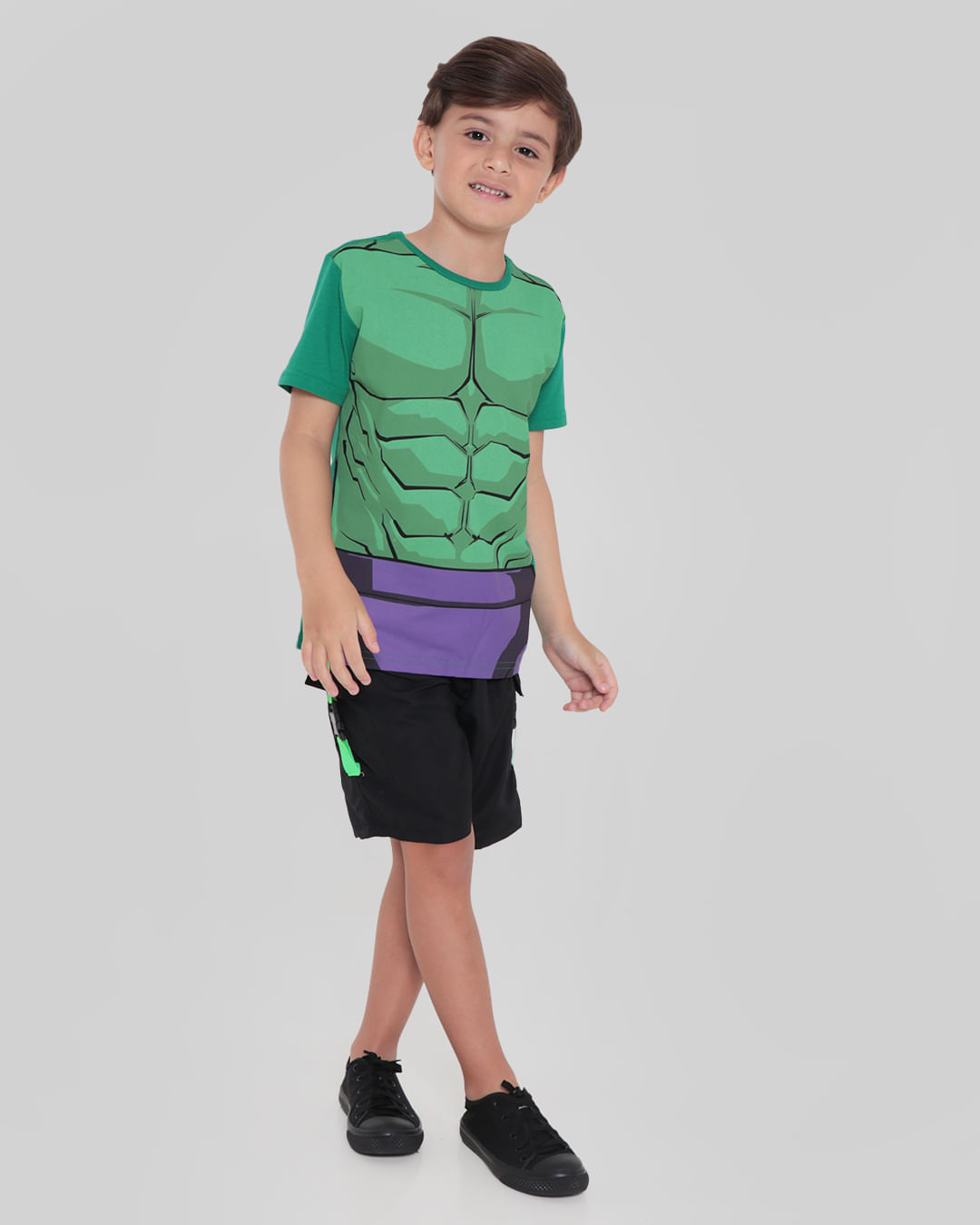 Camiseta-Infantil-Hulk-Brinde-Marvel-Verde