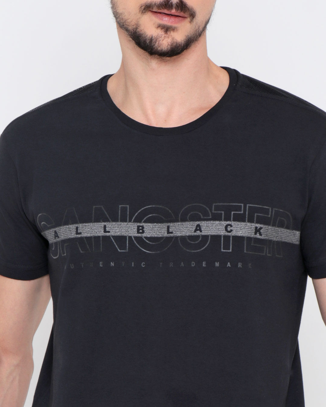Camiseta-Masculina-Estampa-Gangster-Preta