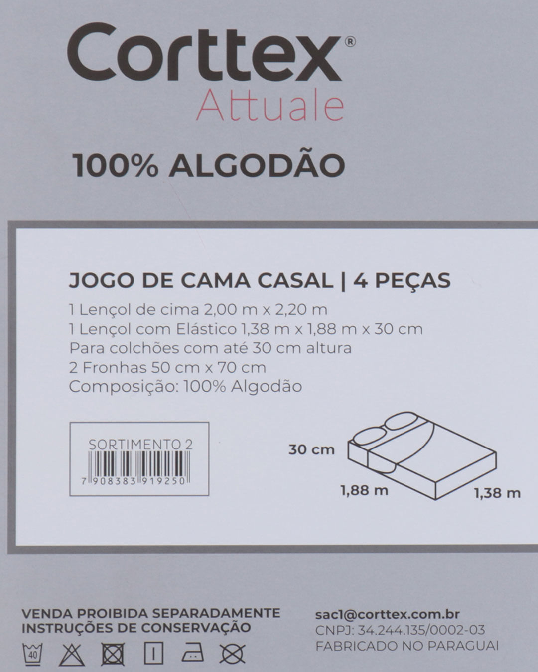Jogo-De-Cama-Casal-Algodao-Attuale-Corttex-Floral-Bege