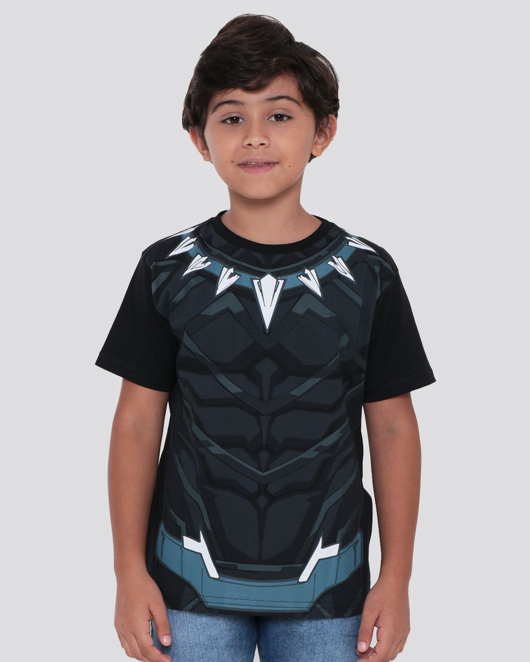 Camiseta-Infantil-Estampa-Pantera-Negra-Marvel-Preta