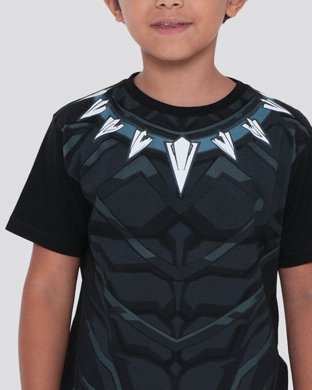 Camiseta-Infantil-Estampa-Pantera-Negra-Marvel-Preta