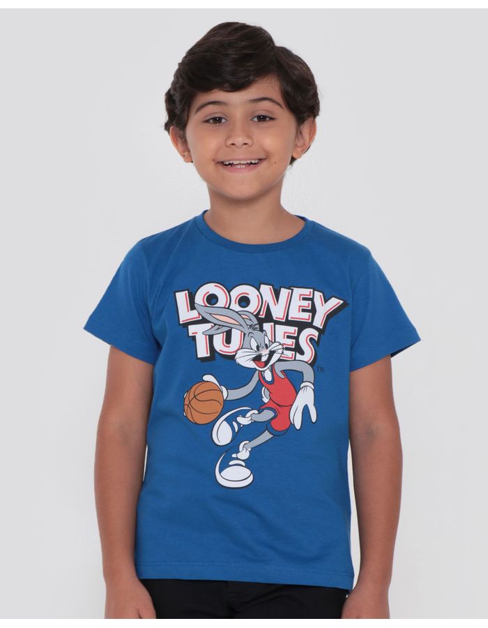 Camiseta-Infantil-Pernalonga-Looney-Tunes-Azul