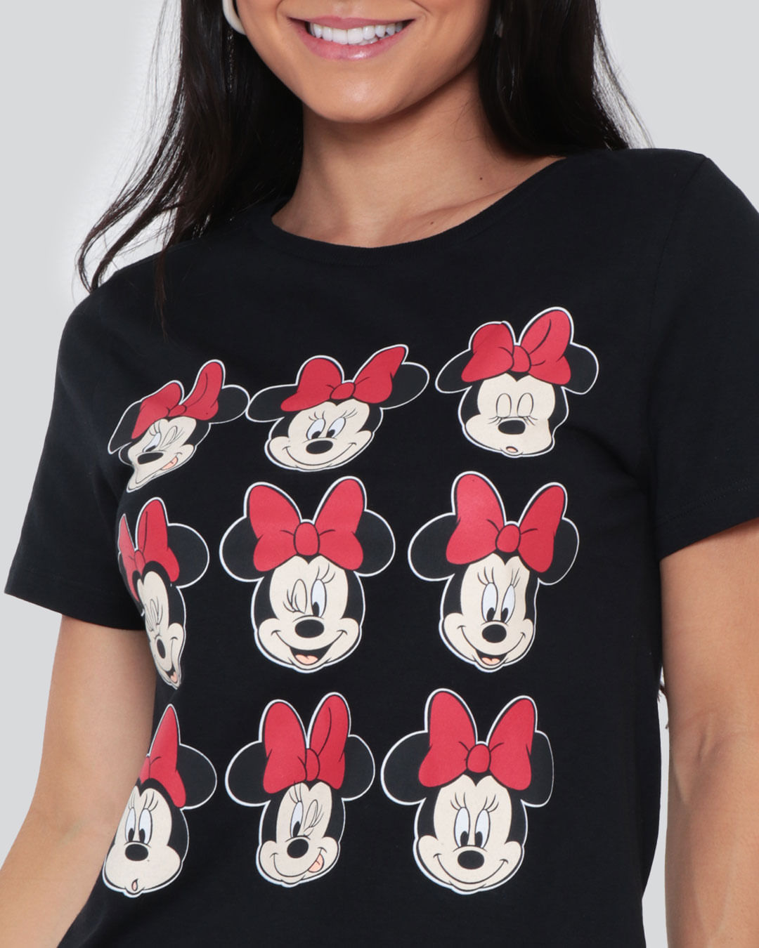 Camiseta-Feminina-Estampa-Minnie-Mouse-Disney-Preto