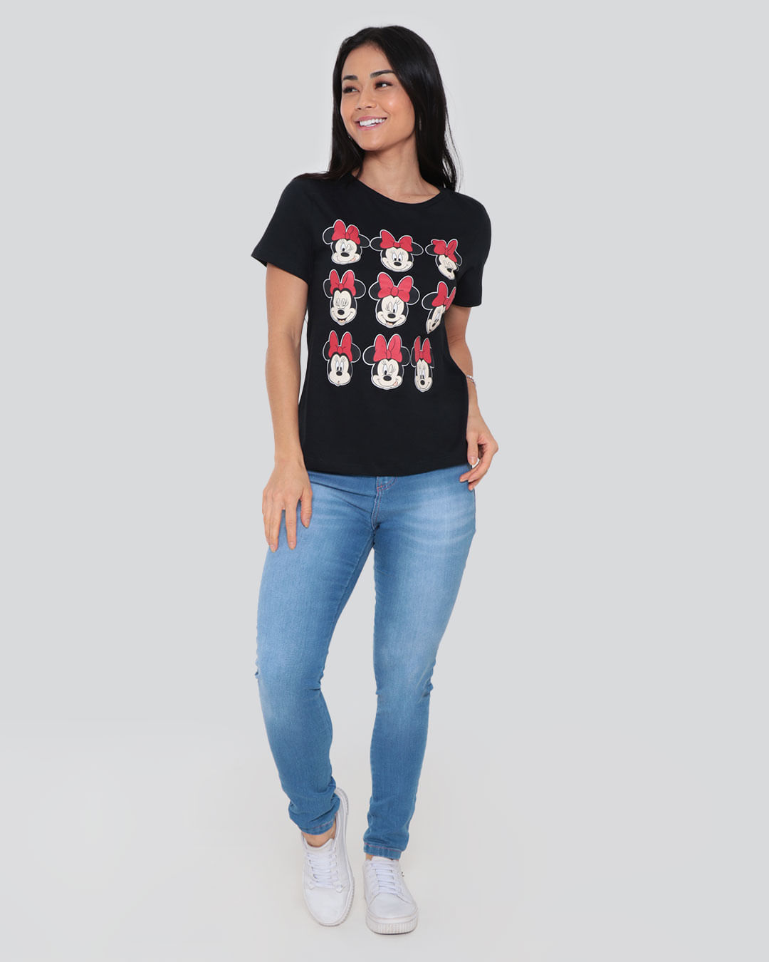 Camiseta-Feminina-Estampa-Minnie-Mouse-Disney-Preto