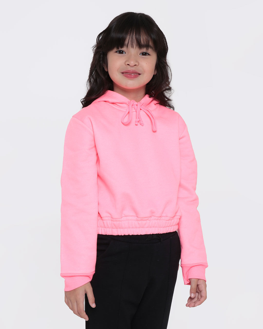 Blusa-Cropped-Moletom-Infantil-Neon-Rosa