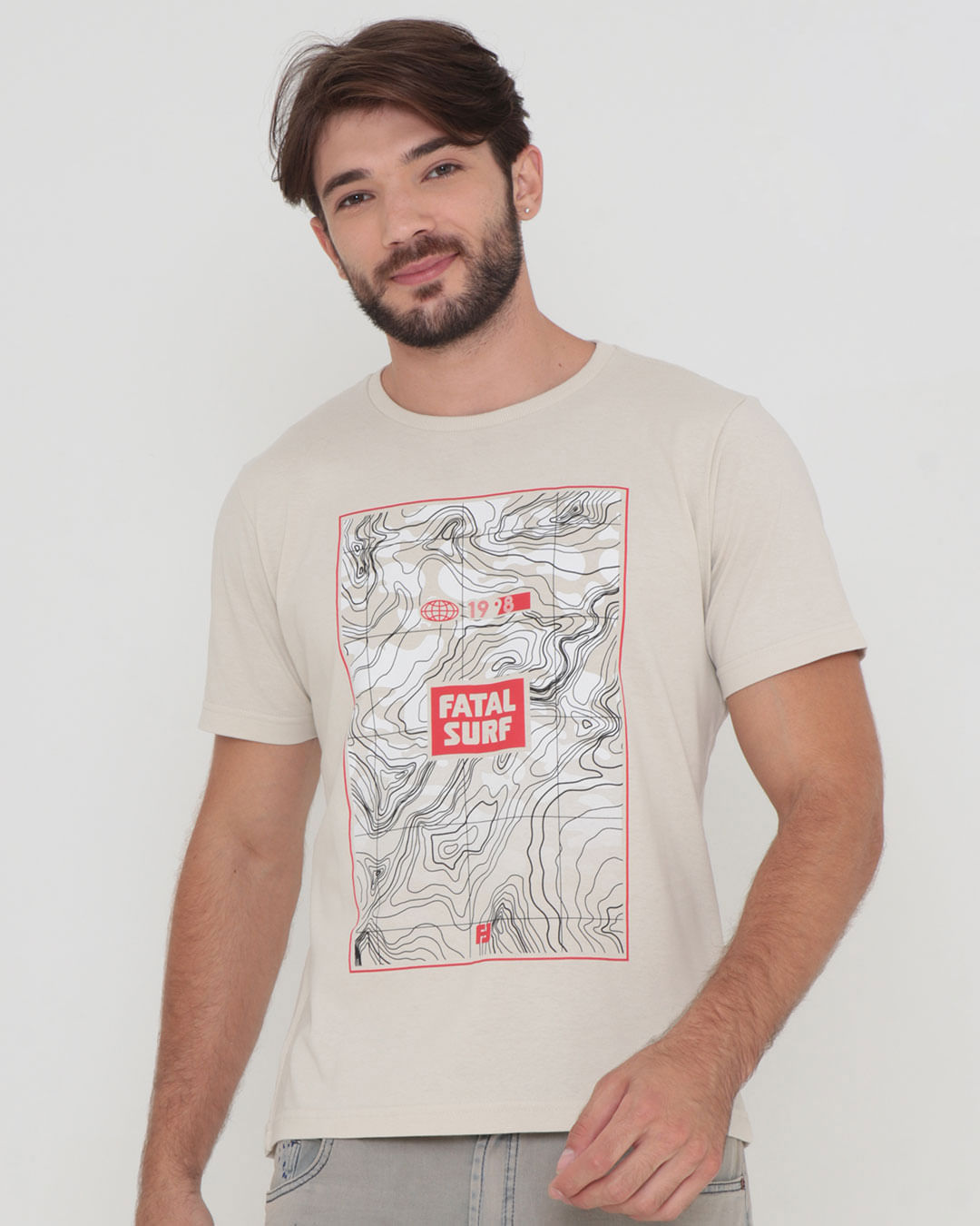 Camiseta-Manga-Curta-Estampa-Fatal-Surf-Bege-Claro