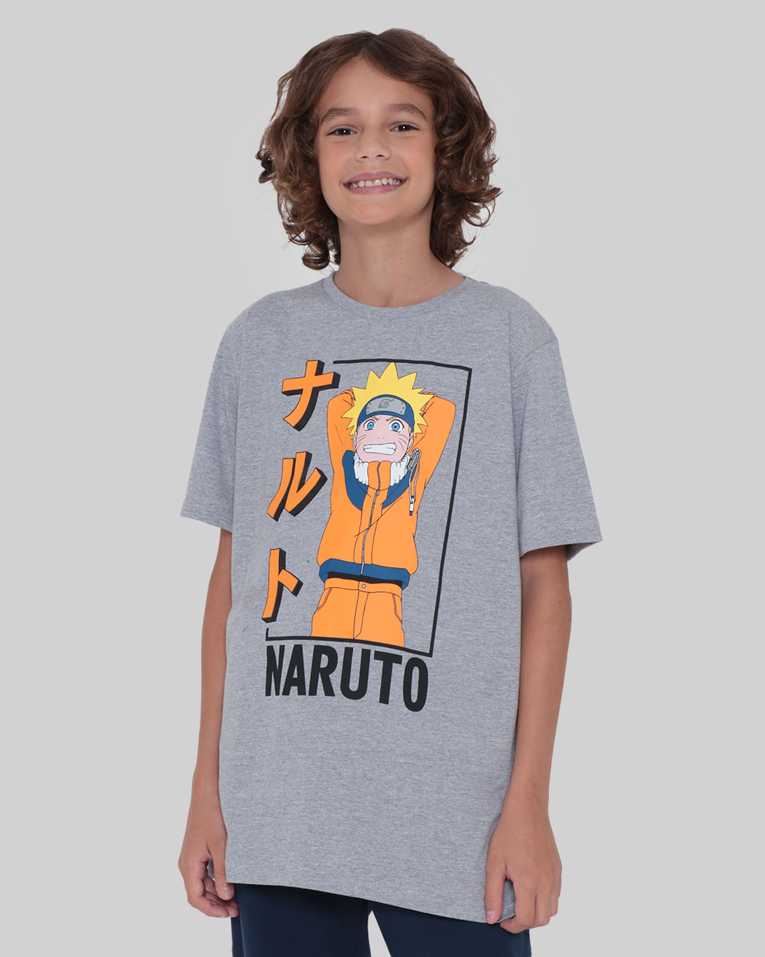 Camiseta-Juvenil-Naruto-Mescla-Cinza