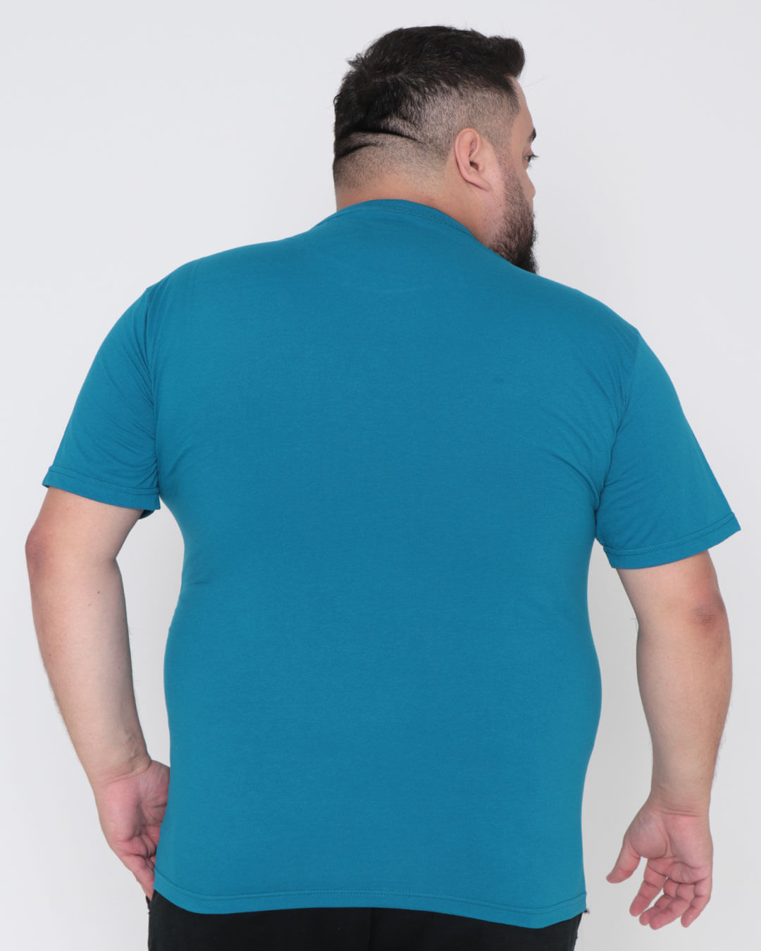Camiseta-Plus-Size-Estampa-Gangster-Azul-Medio